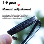 1-9 Gears Adjustable Tint Sunglasses for Men Fishing Sunglasses for Men Uv400 Round Polarized Sunglasses