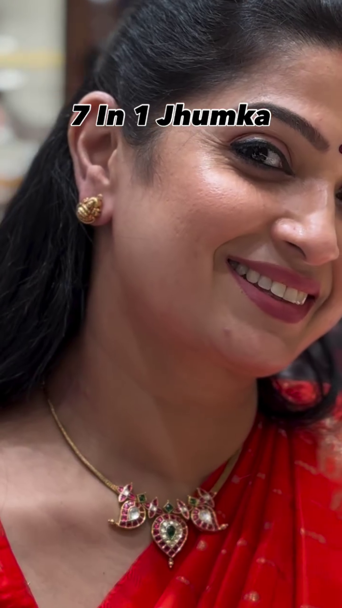 7 in 1 Gold Jhumkas From Gems Craft Jewel