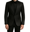 Luxury Black Glitter Tuxedo Set