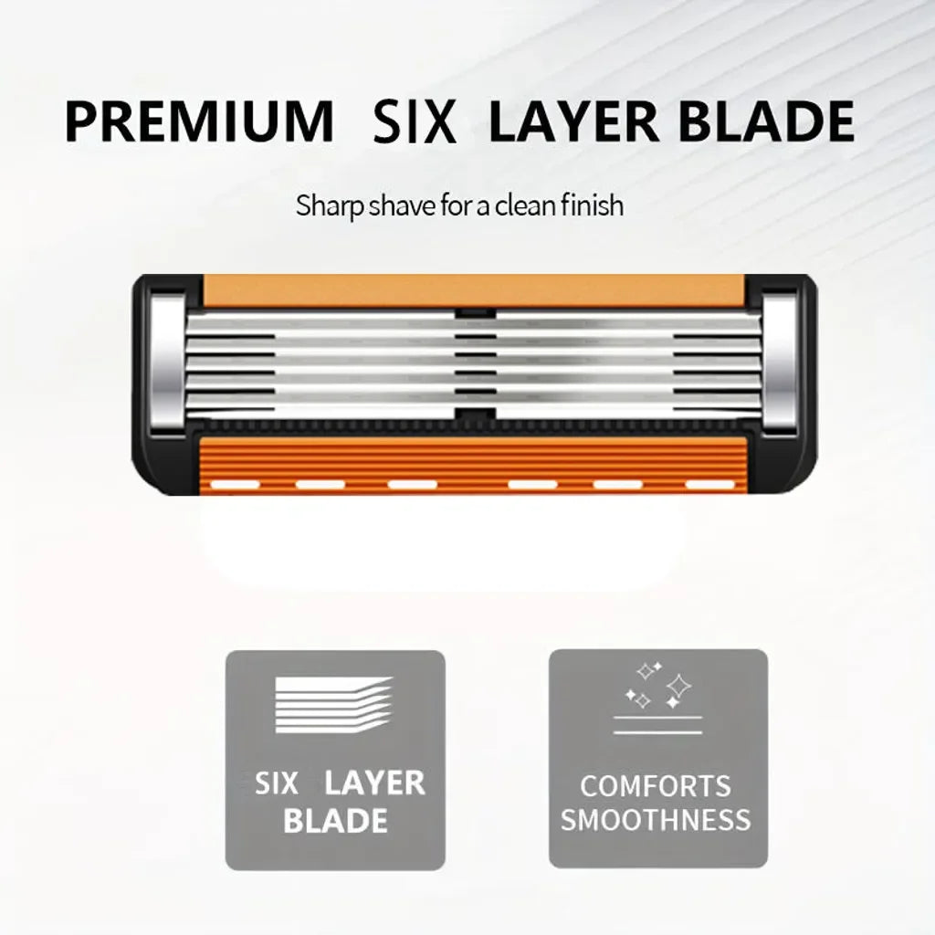 Men Precision Razor Set + 24 Blade Refills| Smooth Skin | Long-Lasting Blades