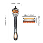 Men Precision Razor Set + 24 Blade Refills| Smooth Skin | Long-Lasting Blades