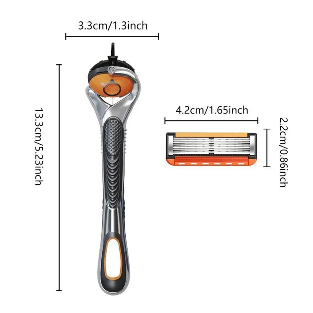 Men Precision Razor Set + 24 Blade Refills| Smooth Skin | Long-Lasting Blades